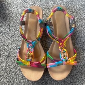 Colorful Braided Women's Sandals